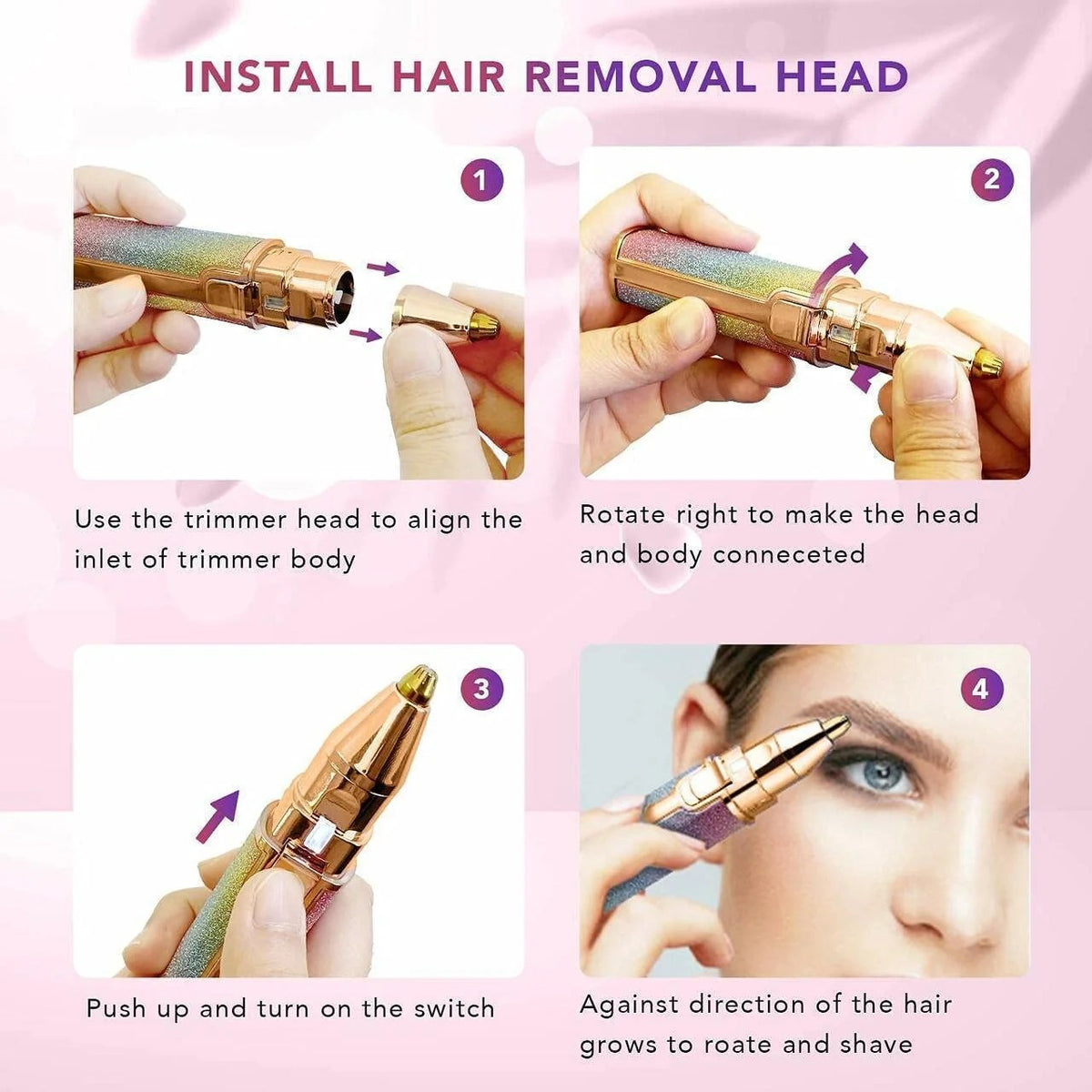 2 In 1 Rechargeable Electric Eyebrow Trimmer
